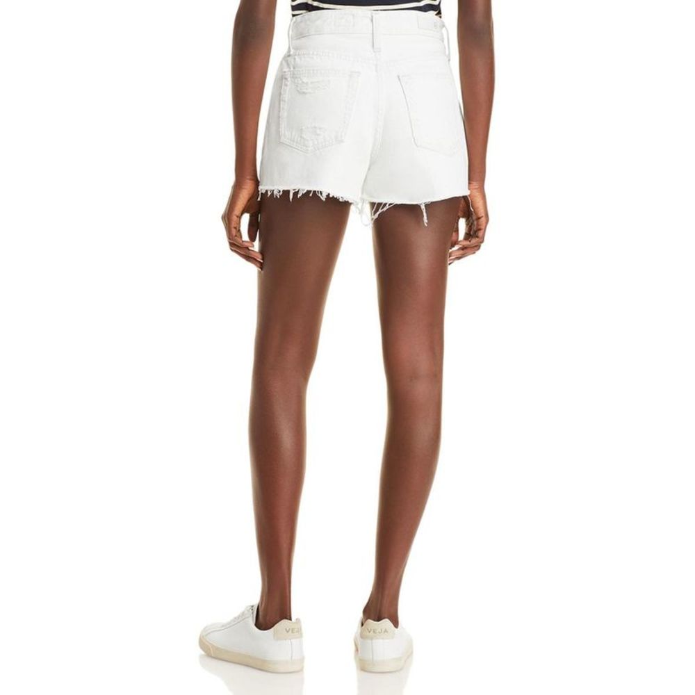 Adriano Goldschmied Womens Alexxis Blue High Rise Wedgie Denim Shorts NWOT - Picture 2 of 3